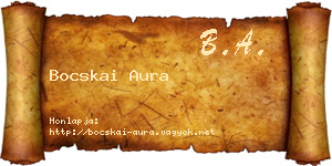 Bocskai Aura névjegykártya